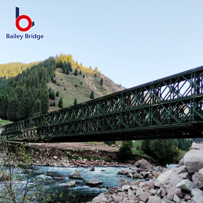 Temporary Bridge For Emergency Use Bailey Portable Steel Prefabricated Compact