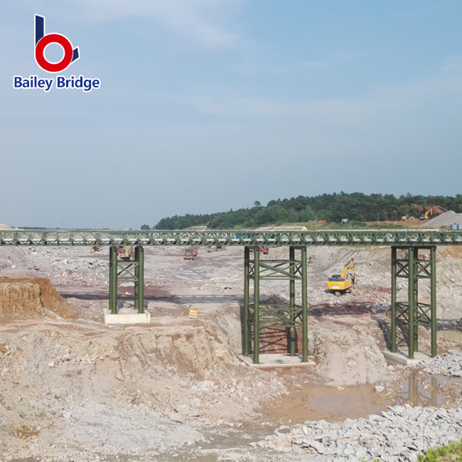 Temporary Bridge For Emergency Use Bailey Portable Steel Prefabricated Compact