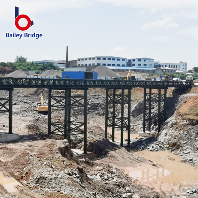 Temporary Bridge For Emergency Use Bailey Portable Steel Prefabricated Compact