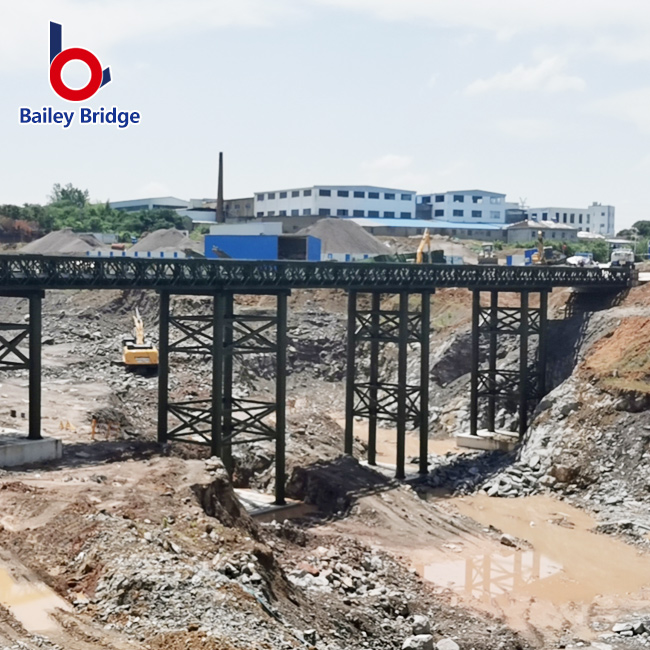 Temporary Bridge For Emergency Use Bailey Portable Steel Prefabricated Compact