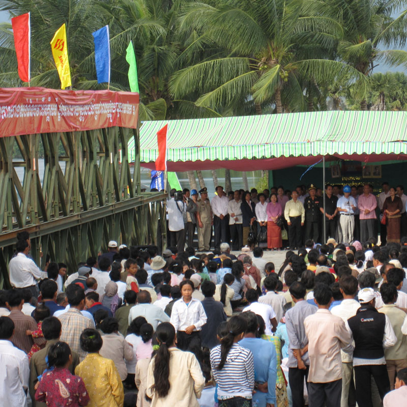 Bailey Bridge (CB-200, Double-lanes, Double-layers, Clear Width: 7.35m) at Cambodia