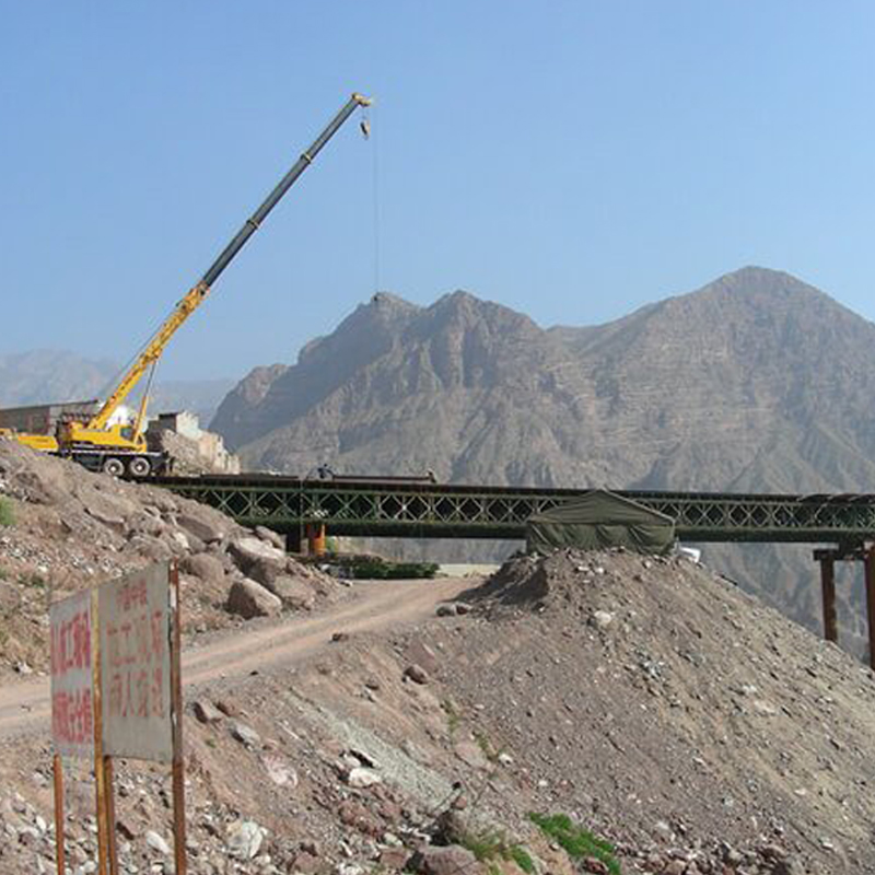 Bailey Bridge with The Longest Span in China (CB-200, 67.056m, Single-span, DSR) at Feng Xiang County, Shaanxi Province