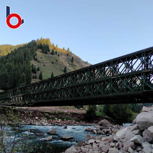 A 48M Heavy-Duty Prefabricated Bailey steel Bridge in Xinjiang China