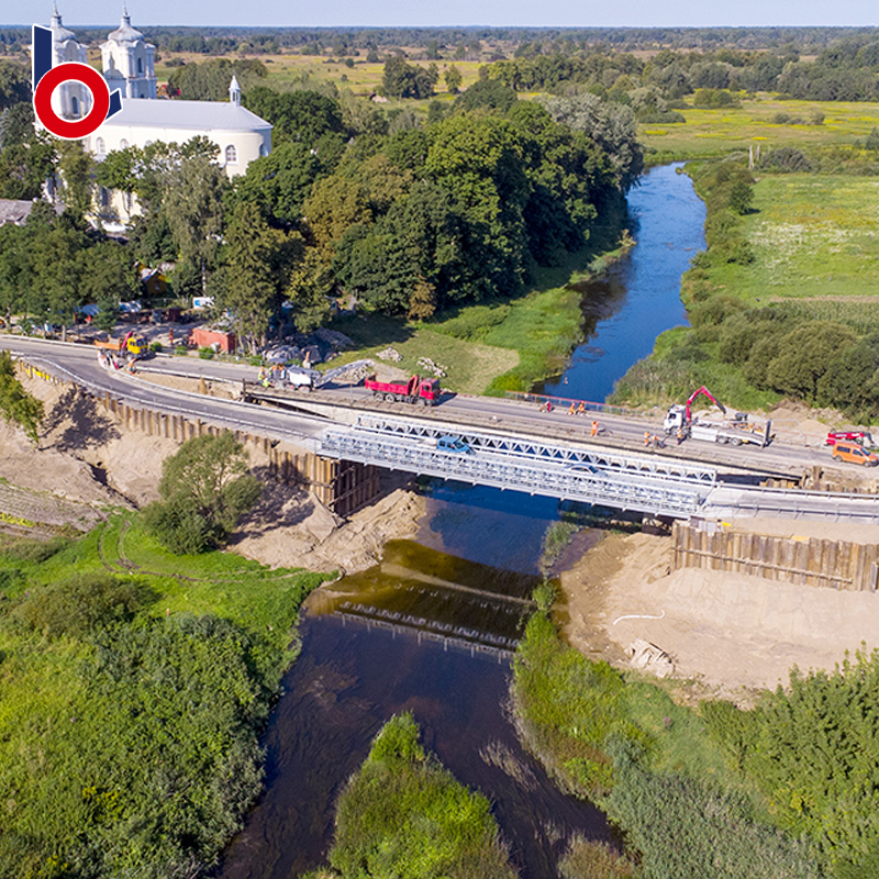 Customized Steel Structure Bailey Bridge Prefabricated Pedestrian Temporary Bridge Steel Frame Truss Bridge