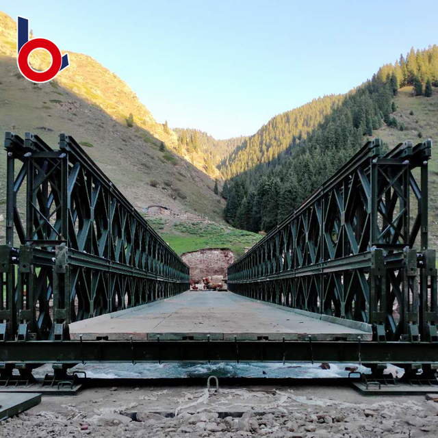 A 48M Heavy-Duty Prefabricated Bailey steel Bridge in Xinjiang China