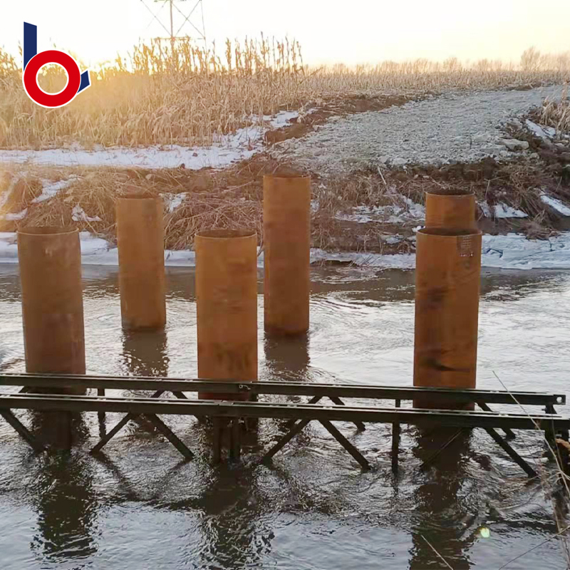 Bailey Bridge (CB-200, 39.624m Long, 18-rows, Deck-type, Single-lane, Clear Width: 6m) at Baihetan Hydropower Station, Qiaojia County, Sichuan Province