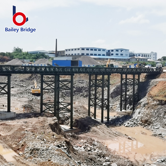 Emergency temporary bridge installation during disaster relief operations